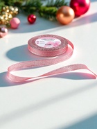 Лента парчовая, 10 мм, 23±1 м, красная №039 - Фото 2