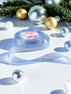 Лента парчовая, 20 мм, 23±1 м, синяя №037 - Фото 2