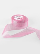 Лента парчовая, 40 мм, 23±1 м, розовая №013 - Фото 1