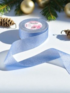 Лента парчовая, 40 мм, 23±1 м, синяя №037 - Фото 2