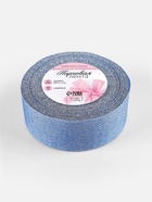 Лента парчовая, 40 мм, 23±1 м, синяя №037 - Фото 5