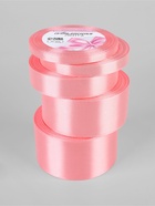 Атласная лента, набор 5 шт., 6/10/20/40/50 мм, 23±1 м, розовая №04 - Фото 2