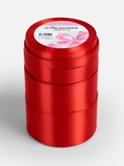 Атласная лента, набор 5 шт., 6/10/20/40/50 мм, 23±1 м, красная №26 - Фото 6