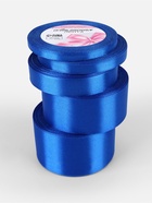 Атласная лента, набор 5 шт., 6/10/20/40/50 мм, 23±1 м, синяя №40 - Фото 2