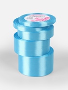 Набор атласных лент, 5 шт., 6/10/20/40/50 мм, 23±1 м, голубой - Фото 2