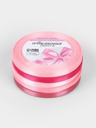 Атласная лента, набор 5 шт., 6 мм, 23±1 м, розовая - Фото 5