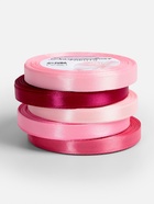 Атласная лента, набор 5 шт., 10 мм, 23±1 м, розовая - Фото 2