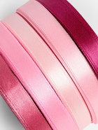 Атласная лента, набор 5 шт., 10 мм, 23±1 м, розовая - Фото 4