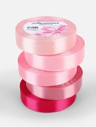 Атласная лента, набор 5 шт., 20 мм, 23±1 м, розовая - Фото 2