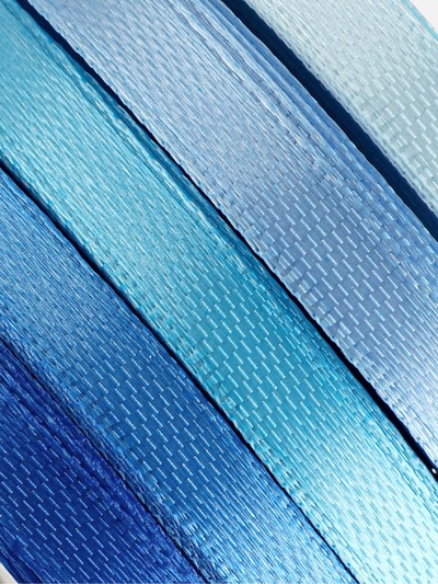 Атласная лента, набор 5 шт., 6 мм, 23±1 м, синяя, голубая