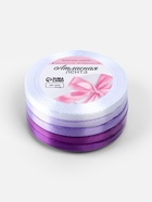 Атласная лента, набор 5 шт., 6 мм, 23±1 м, фиолетовая, сиреневая - Фото 5