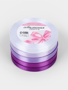 Атласная лента, набор 5 шт., 10 мм, 23±1 м, фиолетовая, сиреневая - Фото 4