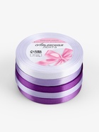 Атласная лента, набор 5 шт., 10 мм, 23±1 м, фиолетовая, сиреневая - Фото 5