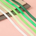 Набор атласных лент, 5 шт, размер 1 ленты: 6 мм × 23 ± 1 м, цвет зелёный спектр - Фото 2