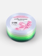 Атласная лента, набор 5 шт., 6 мм, 23±1 м, белая, зелёная - Фото 5