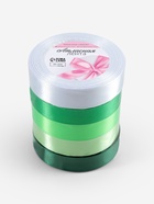 Атласная лента, набор 5 шт., 20 мм, 23±1 м, белая, зелёная - Фото 5