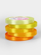 Набор атласных лент, 5 шт., 10 мм, 23±1 м, жёлтый, оранжевый - Фото 2
