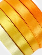 Набор атласных лент, 5 шт., 10 мм, 23±1 м, жёлтый, оранжевый - Фото 4