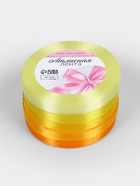 Набор атласных лент, 5 шт., 10 мм, 23±1 м, жёлтый, оранжевый - Фото 5
