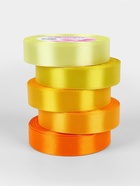 Набор атласных лент, 5 шт., 20 мм, 23±1 м, жёлтый, оранжевый - Фото 2