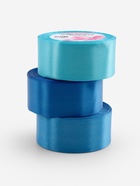 Атласная лента, набор 3 шт., 40 мм, 23±1 м, голубая, синяя - Фото 2