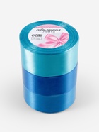 Атласная лента, набор 3 шт., 40 мм, 23±1 м, голубая, синяя - Фото 5