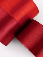 Атласная лента, набор 3 шт., 50 мм, 23±1 м, красная, бордовая - Фото 3