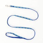 Комплект прошитый "Цветы", поводок 120 х 1 см, ОГ 23-35 см, тёмно-синий - Фото 6