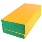 Мат, 100×150×10 см, 2 сложения, цвет зелёный/жёлтый - Фото 5