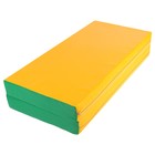 Мат, 100х100х10 см, 1 сложение, цвет зелёный/жёлтый - Фото 4