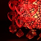 Аромасветильник стекло сенсор "Сердечность" красный лампа G4 220В 25х15х15 см - Фото 3