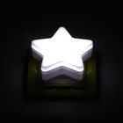 Ночник пластик LED "Звёздочка" МИКС 8х8х2,5 см RISALUX - фото 8651758