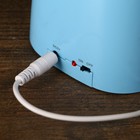 Лампа настольная сенсор 3режима 2,5W LEDх18 USB АКБ "Офис" подст.д/руч голубая 46х9,5х9,5см - Фото 4