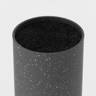 Подставка для ножей с наполнителем Доляна «Серый гранит», 11×11×22 см, цвет серый - Фото 4