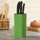 Подставка для ножей «Разлом», 10×22 см, цвет зелёный - Фото 3