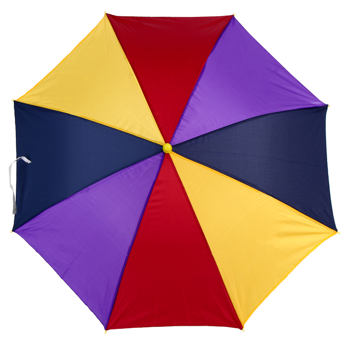 Зонт-трость «Радуга», полуавтоматический, со свистком, R=38см, цвета МИКС - фото 1883351596