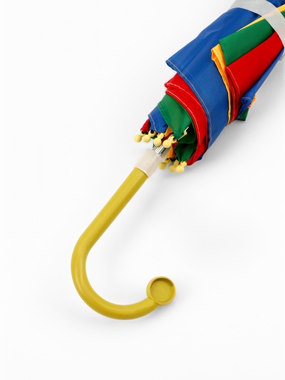 Зонт - трость детский «Радуга», полуавтоматический, 8 спиц, R=39/43 см, d=78 см, разноцветный