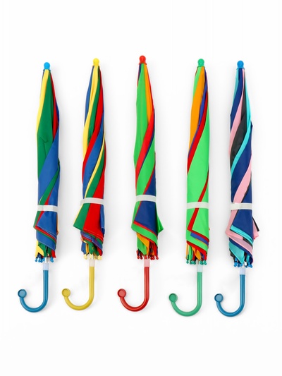 Зонт - трость детский «Радуга», полуавтоматический, 8 спиц, R=39/43 см, d=78 см, разноцветный