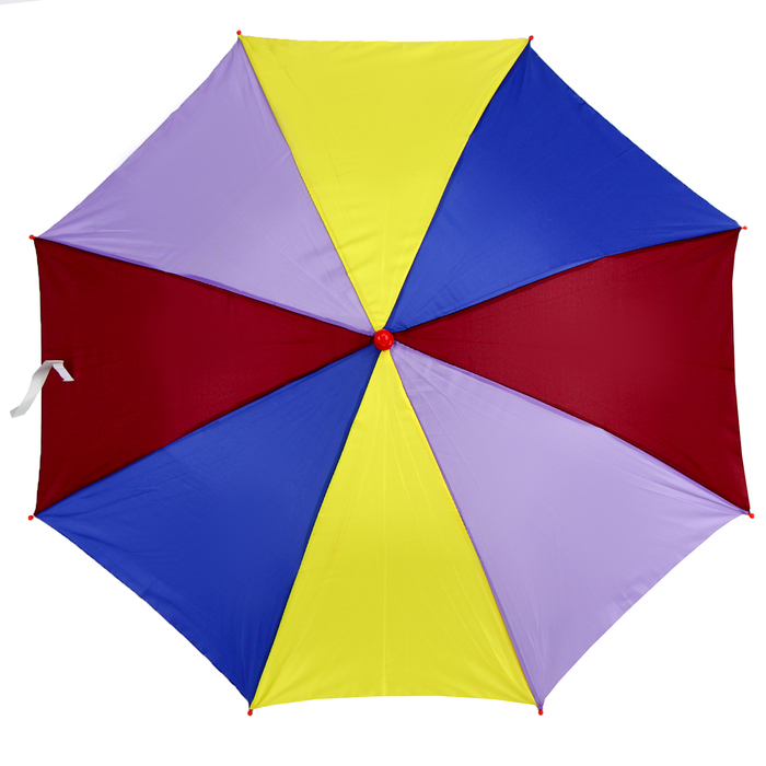 Зонт-трость «Радуга», полуавтоматический, со свистком, R=38см, цвета МИКС - фото 1883351586