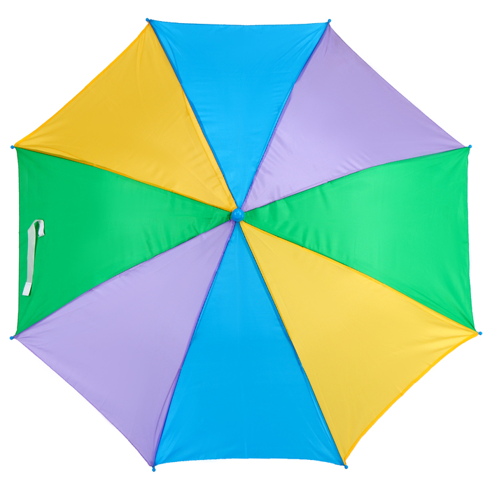 Зонт-трость «Радуга», полуавтоматический, со свистком, R=38см, цвета МИКС - фото 1905458442