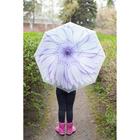 Зонт-трость «Гербера», полуавтоматический, со свистком, R=41см, цвет фиолетовый - фото 25364194