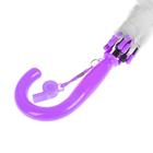 Зонт-трость «Гербера», полуавтоматический, со свистком, R=41см, цвет фиолетовый - фото 25364192