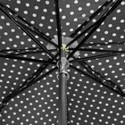 Зонт механический «Горошек», 3 сложения, 8 спиц, R = 49 см, цвет чёрный - Фото 3