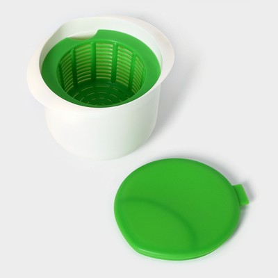 Форма для приготовления сыра и творога, 17.5×14.6×13.5 см, пластик, белая