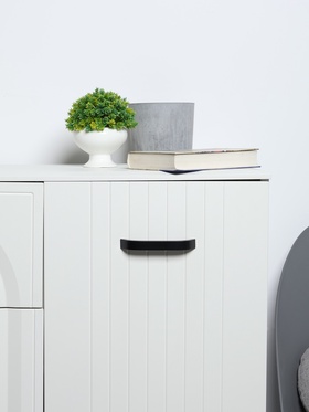 Ручка-скоба РС109, м/о 128 мм, черная