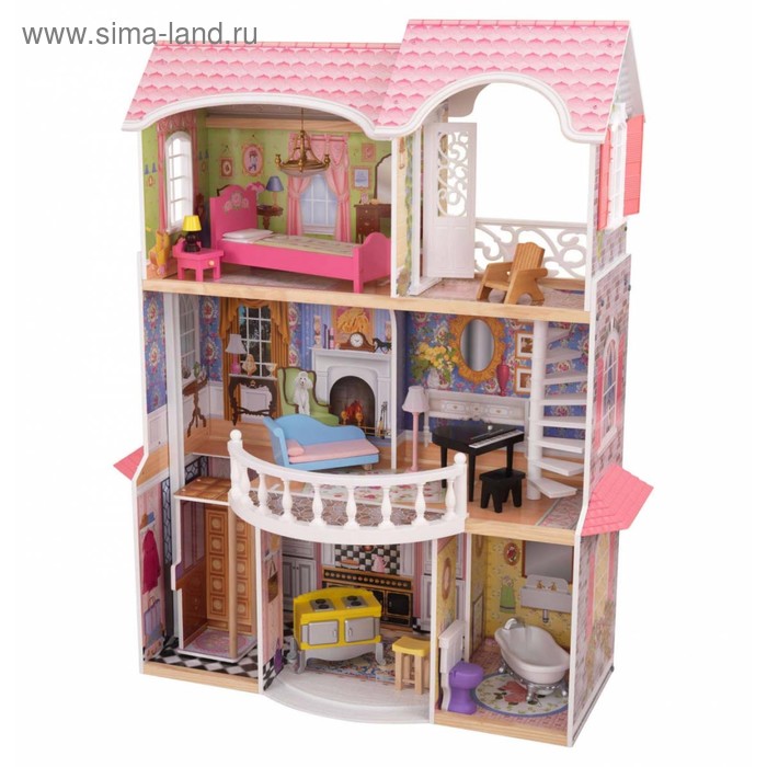 Домик кукольный KidKraft «Магнолия», трёхэтажный, с мебелью