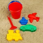 Набор для игры в песке №110: ведёрко, 4 формочки для песка, грабельки - Фото 11
