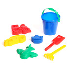 Набор игрушек для песочницы, 7 предметов: ведёрко, 4 формочки для песка, грабли - Фото 9
