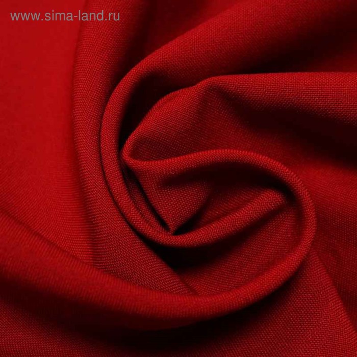 Ткань костюмная габардин, ширина 150 см, цвет красный - Фото 1