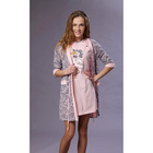 Комплект для беременых (халат, сорочка) "Аист" цвет розовый, р-р 50, рост 164 - Фото 2